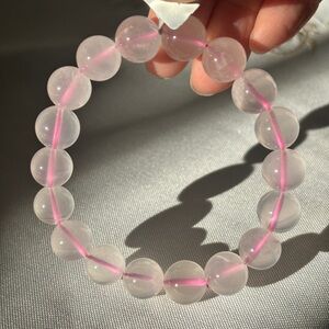 10mm Mozambique Ice-Clear Rose Quartz